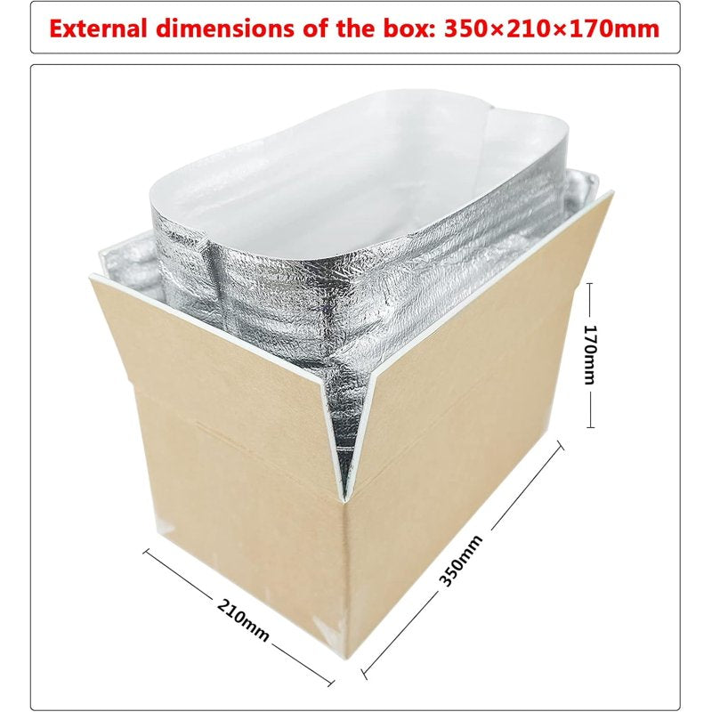 Insulated Shipping Boxes with Foil Liners - Cold Food & Medical Storage Set