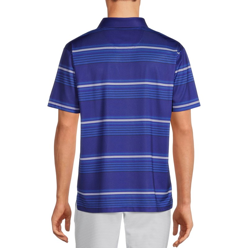 Ben Hogan Men's & Big & Slim Stripe Golf Polo Shirt, Navy XL