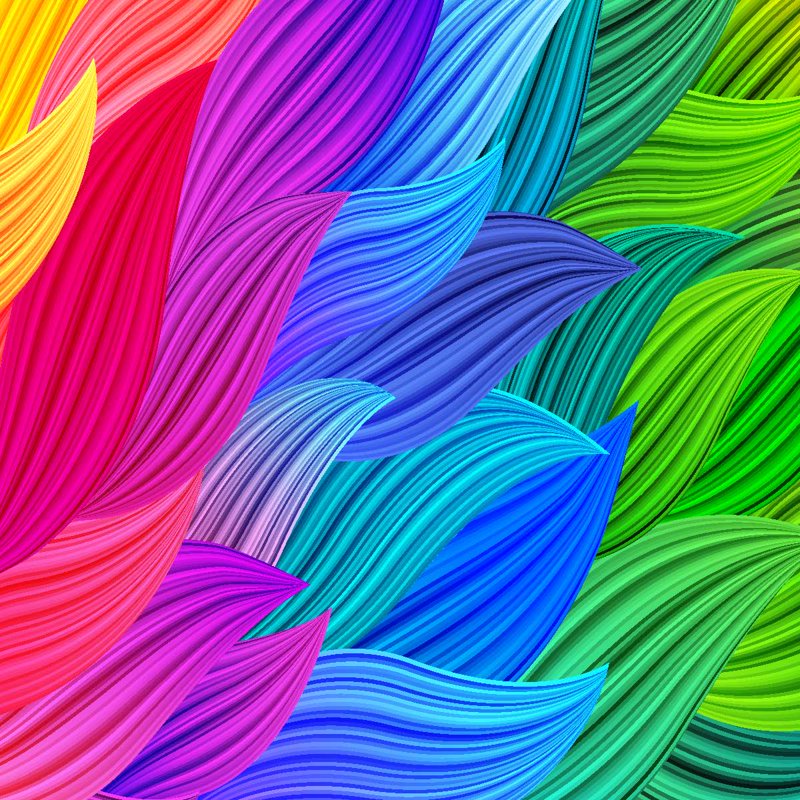 Rainbow Pattern Origami Paper Pack - 200 Sheets 6x6 Inch with Instruction Booklet