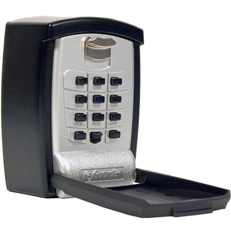 KeyGuard Wall Mount Lock Box for Keys - Secure Key Storage, Black