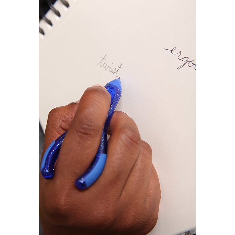Assorted Color Kids' Twist 'n Write Pencils - Ergonomic Tri-Pod Grip, 4 Pack