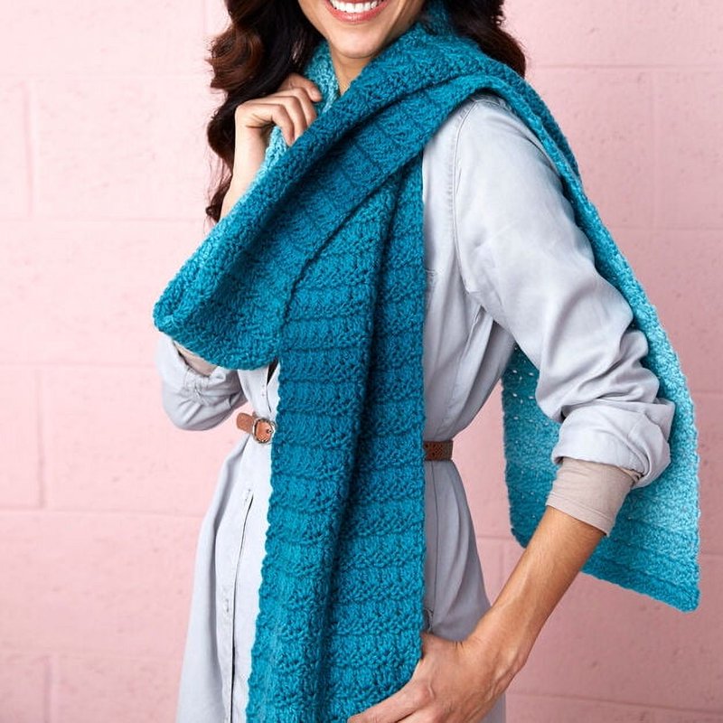 Ombre Yarn - Deep Teal 100% Acrylic, Worsted Weight for Knitting & Crochet