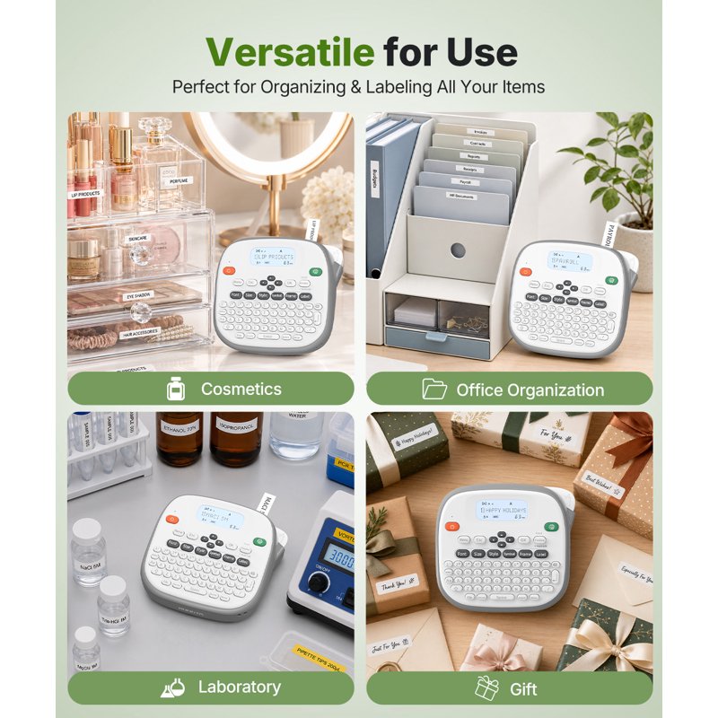 Bluetooth Label Maker with Tape - Thermal Printer for Home & Office Organization