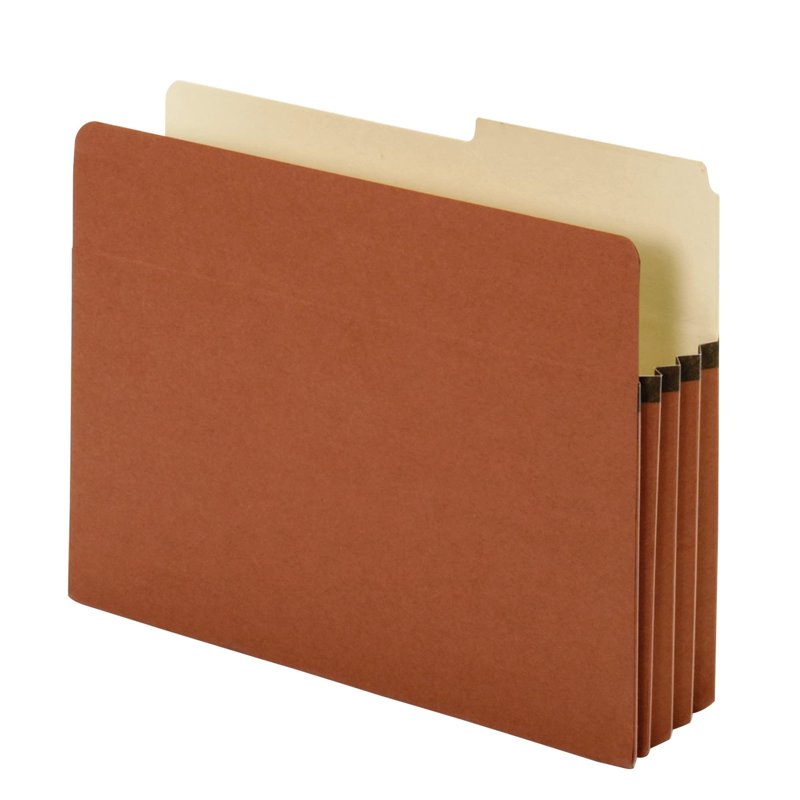 Redrope Expanding File Pockets Letter Size 3.5 Inch Capacity Brown 25 Pack