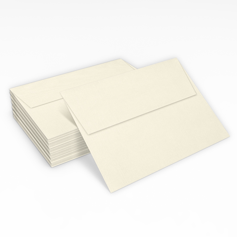 A7 Invitation Envelopes 50 Pack - Natural Linen for Cards & Invitations