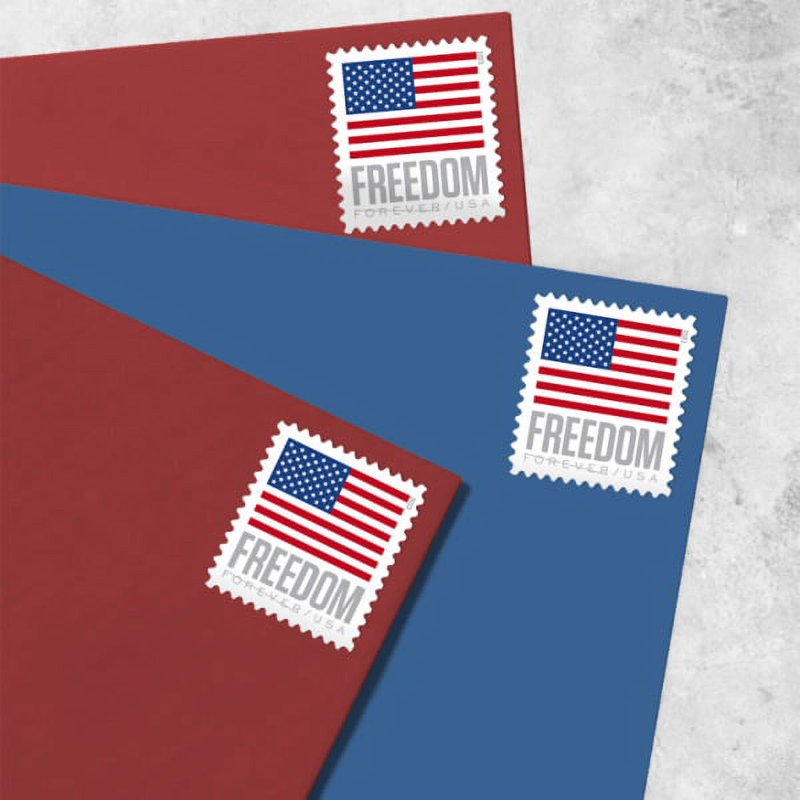 USPS 2023 Freedom Flag Postage Stamp Book of 20 Patriotic USA Forever Stamps