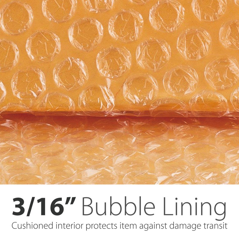 Large Kraft Bubble Mailers 12x16 Inches - Self-Seal Shipping Envelopes, 10 Pack