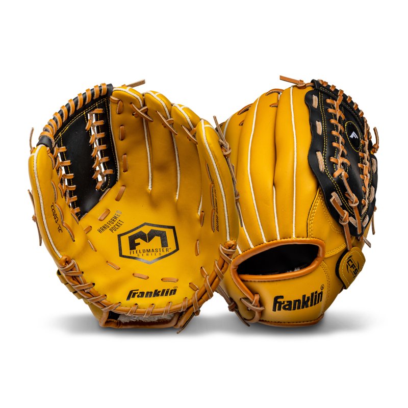 Baseball Softball Glove 12 Inch Fielding Mitt with Adjustable Fit & Durable Synthetic Leather