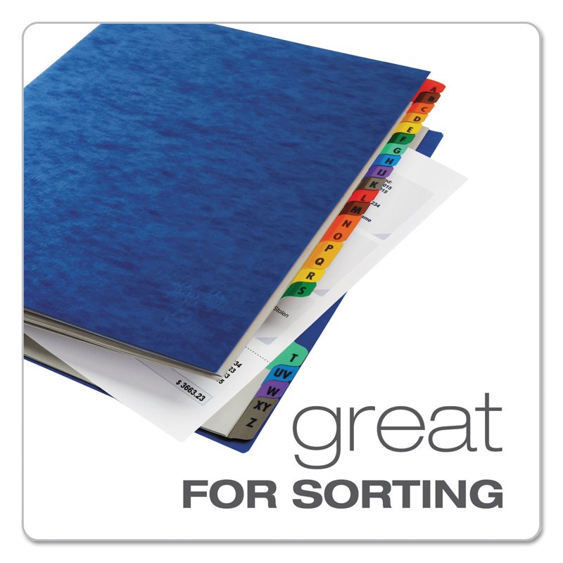 Expandable Desk File with A-Z Index - Letter Size, Acrylic-Coated, Blue