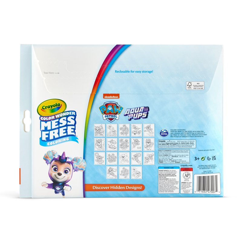 Mess-Free Paw Patrol Coloring Set for Kids Ages 3+ — 18 Pages & 5 Markers