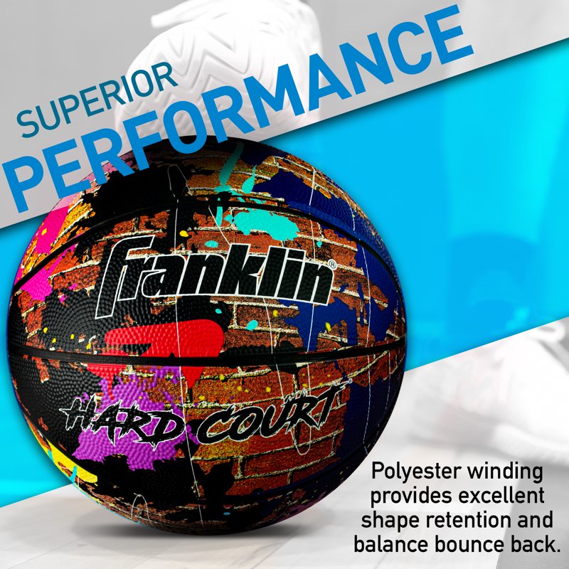 Official Size Rubber Basketball for Indoor & Outdoor Play - 29.5 Inch with Pump