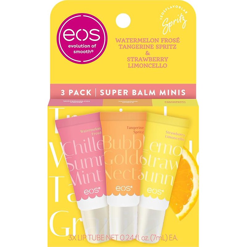 Lip Balm Set - Watermelon Frosé, Tangerine Spritz & Strawberry Limoncello Minis