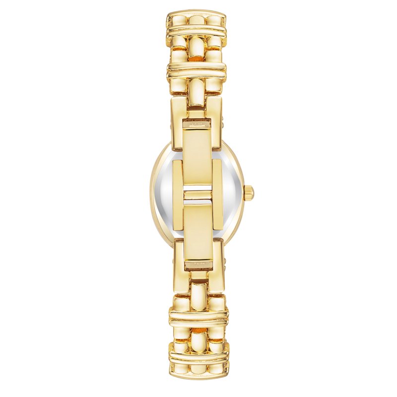 Women's Gold-Tone Bracelet Watch with White Dial - Elegant Ladies' Timepiece