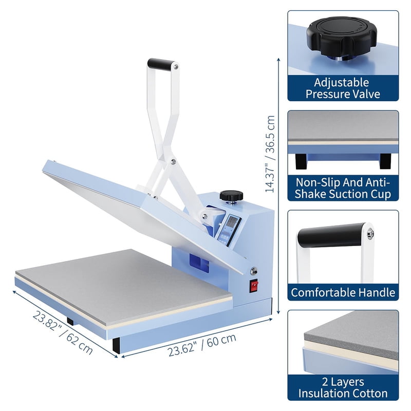 Large Commercial Heat Press Machine 16x24 for Sublimation T-Shirts & Fabrics