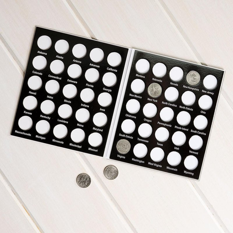 50 States Quarter Album - Hardcover Coin Display & Collection Holder