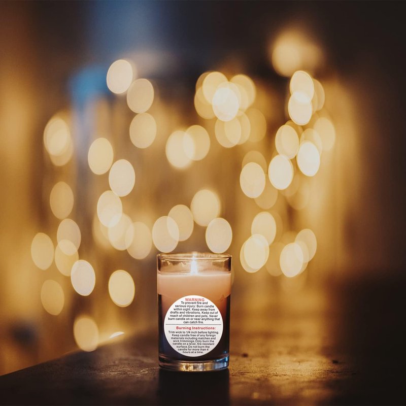 1000pcs Candle Warning Labels - 1.5 Inch Circular Safety Stickers for Candle Containers