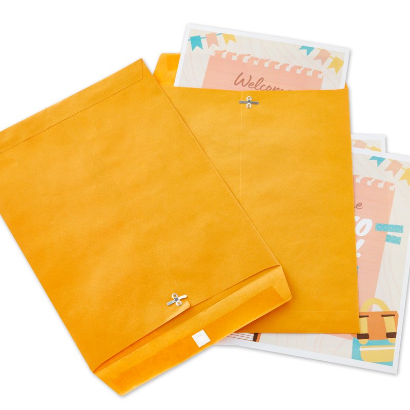 Large Kraft Clasp Envelopes 10x13 Inch, Pack of 25 Office Document Storage