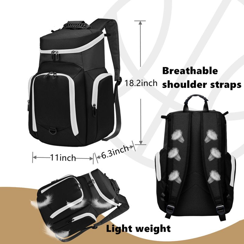 Sports Bag for Basketball Soccer & More with Ball Holder & Shoe Compartment