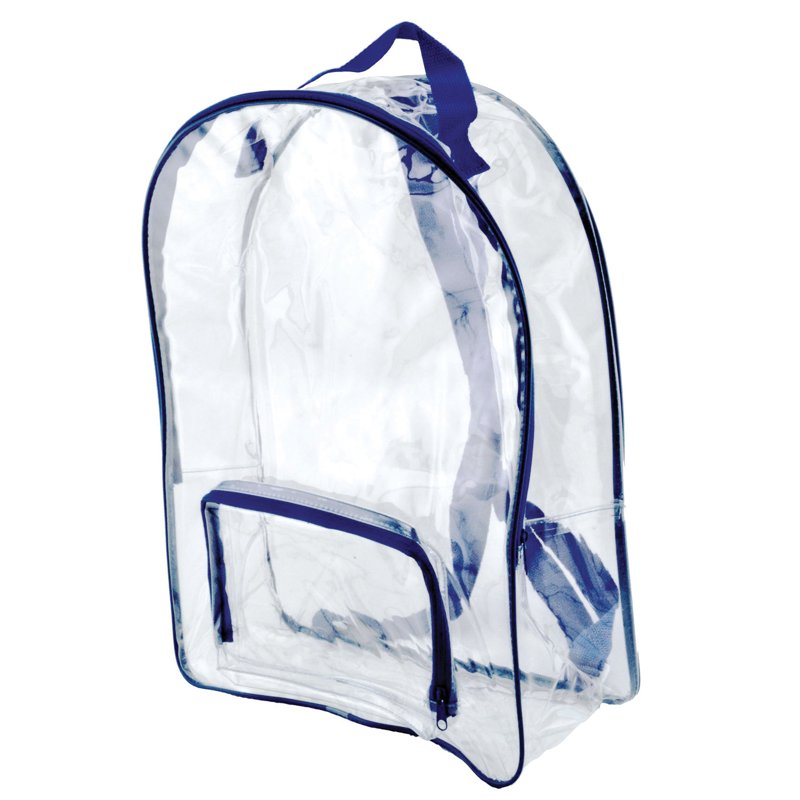 Clear Backpack with Front Pocket - 13x17 Inch Security Bag for School & Events