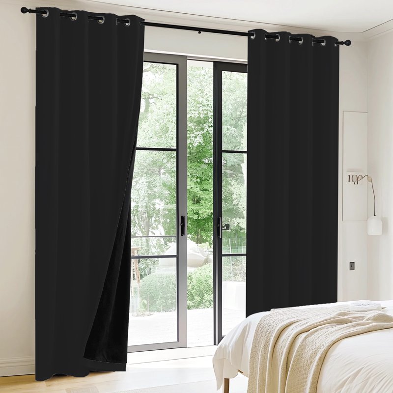 Blackout Window Curtains 2 Panels Thermal Insulated Room Darkening Drapes