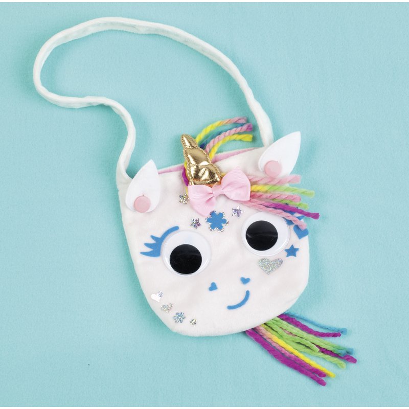 Unicorn Purse Craft Kit for Kids - No-Sew DIY Bag with Accessories