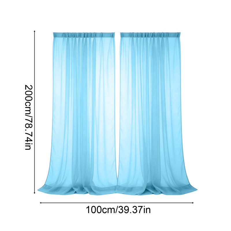 Sheer Curtains for Living Room & Bedroom - Light Filtering, Breathable, 78 Inch Length
