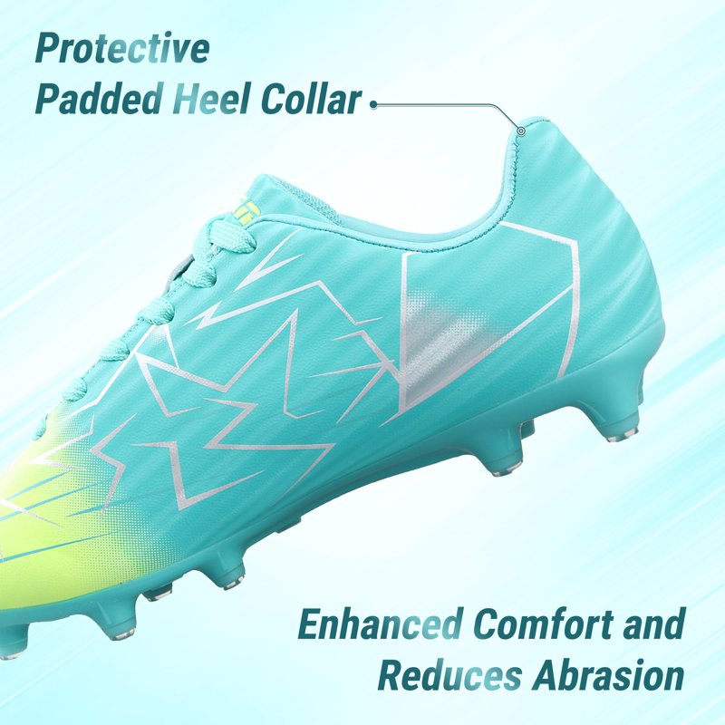 Vizari Lucia Junior FG Soccer Cleats for Kids – Aqua/Lime, 8.5
