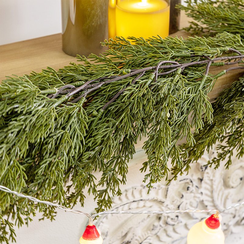 5.9Ft Artificial Christmas Garland with Pine Greenery for Holiday Decor