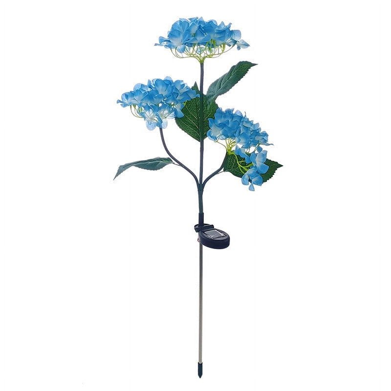 Solar Garden Hydrangea Lights - 29 Inch Color Changing Waterproof Landscape Pathway Lighting