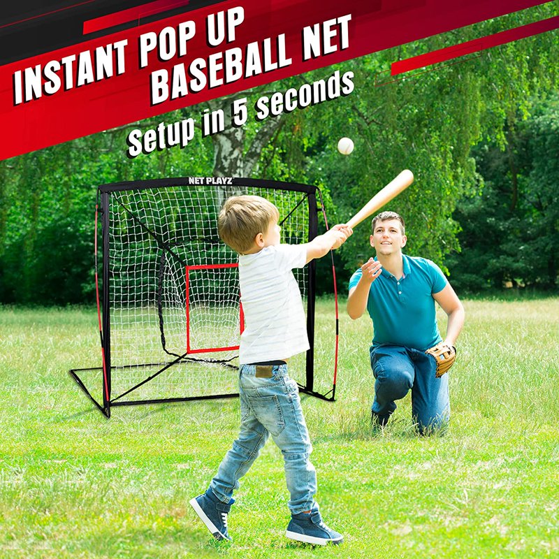 5' x 5' Baseball & Softball Practice Hitting & Pitching Net - Portable Training Aid