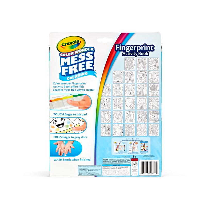 Mess-Free Coloring Activity Book for Toddlers - 27 Pages, Travel Art Supplies
