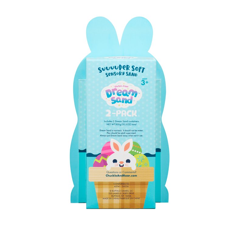 Sensory Sand Set for Children Ages 3+ - Soft, Squishy, No Dry Out Bunny 2-Pack