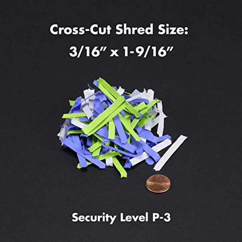 12-Sheet Crosscut Paper Credit Card Shredder with 5.2-Gallon Basket