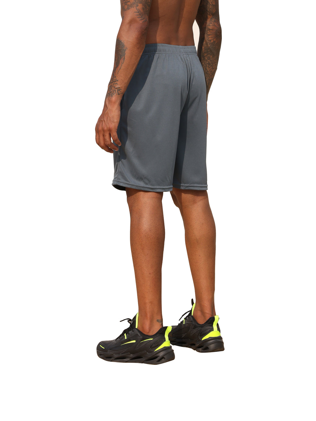 Men's Athletic Gym Shorts 3 Pack with Zipper Pockets - Breathable Quick-Dry Mesh