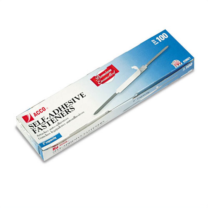 Self-Adhesive Paper File Fasteners 2-Inch Capacity 100 Pack Office Organization
