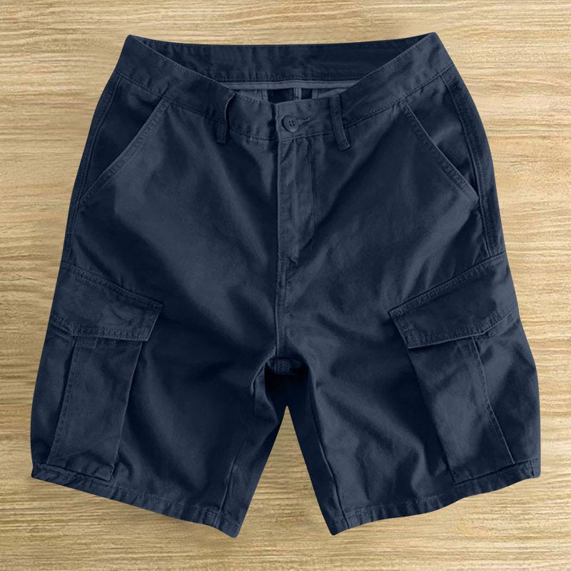 Men's Linen Cargo Shorts Summer Lightweight Casual Beach Golf Work Shorts Big & Tall