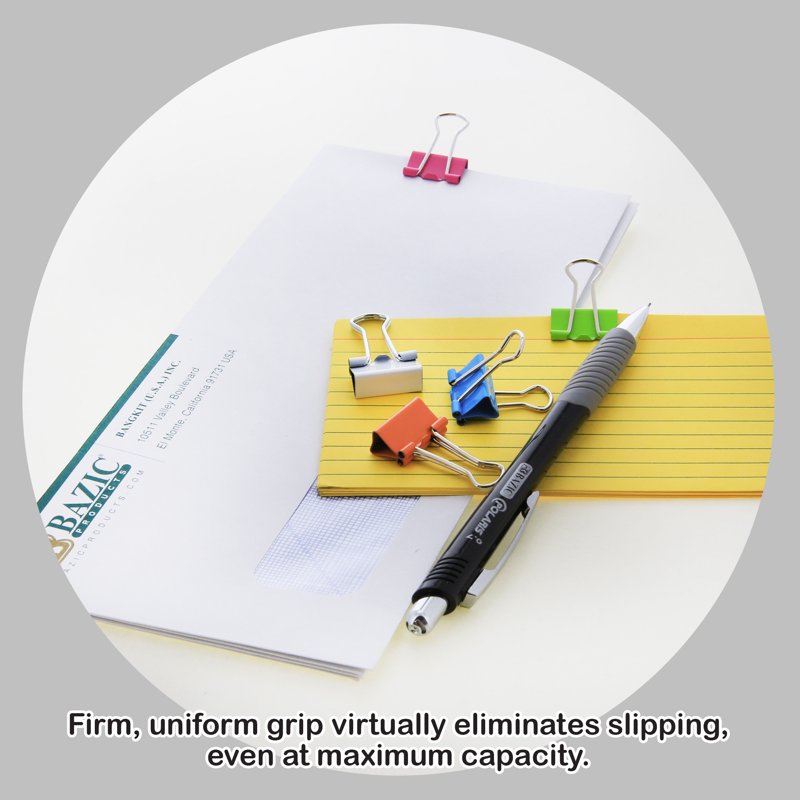 Multi-Color Small Binder Clips 3/4 Inch (19mm) Paper Clamps for Office & School - 20/Pack