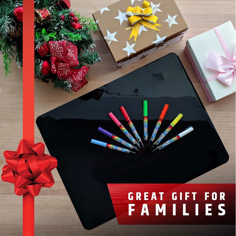 Magnetic Wall Dry Erase Board for Fridge 17.5x13.5in with Neon Markers