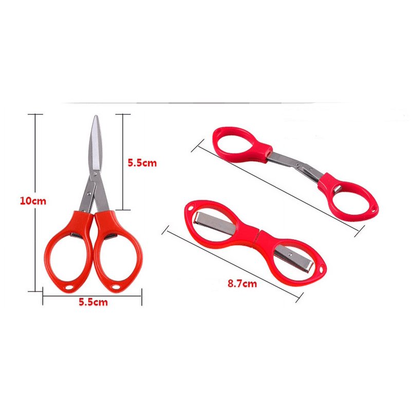 Mini Folding Stainless Steel Scissors Set - 6 Pack, Child Safe, Travel & Home Use