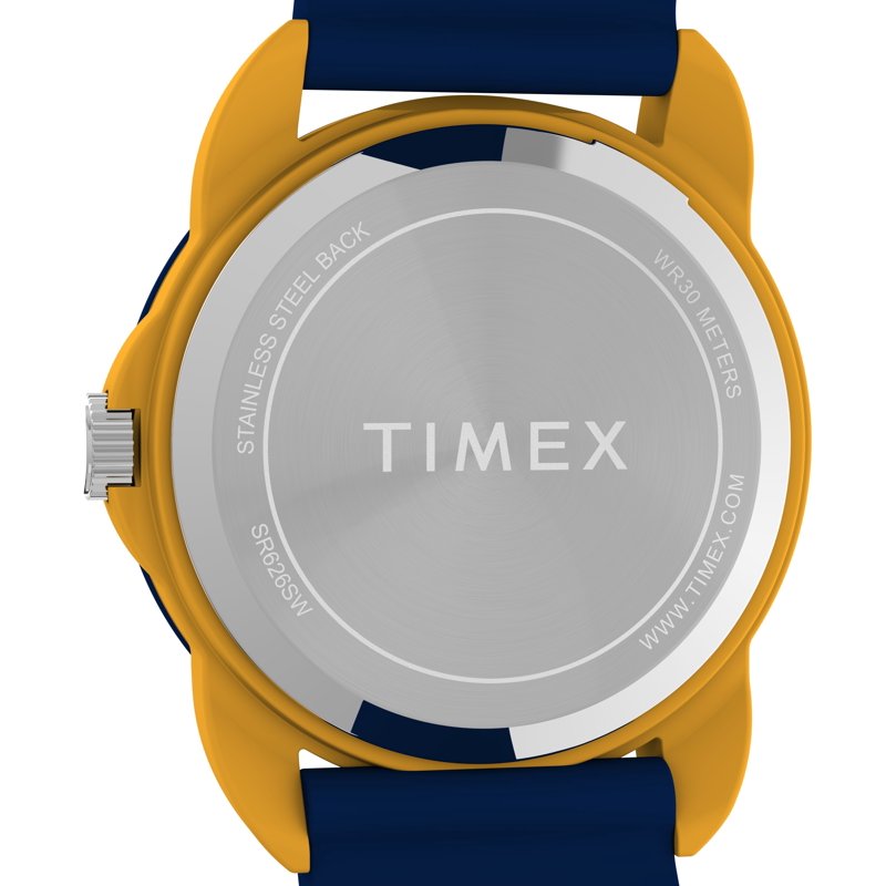 Kids Analog Watch with Blue Silicone Strap and White Dial - Durable 30mm Case