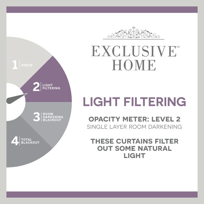Light Filtering Curtain Panel Pair - Hidden Tab Top, Linen Look, 54x96