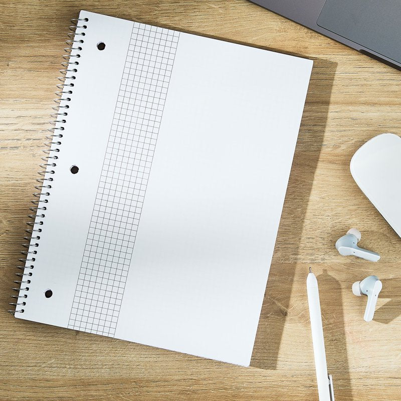 1-Subject Grid Ruled Notebook with Poly Cover - 80 Sheets, 8.5 x 10.5 in