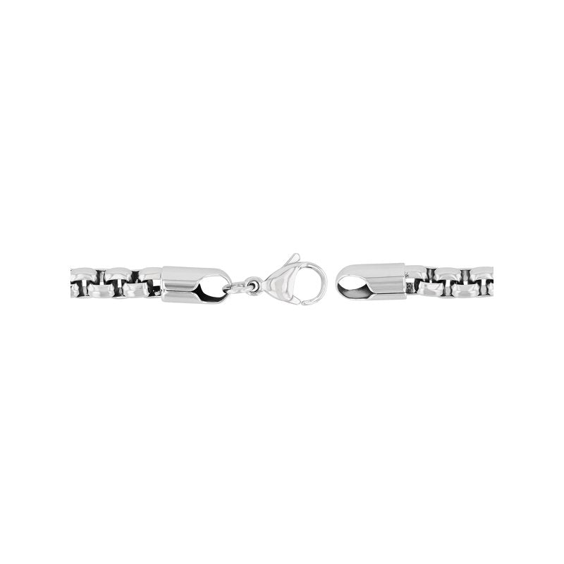 Men's Stainless Steel Square Link Bracelet 8.5 Inches - Silver Jewelry