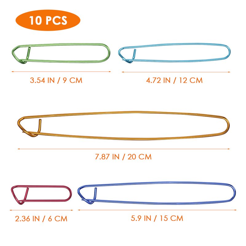 Knitting Stitch Holders Set - 10pcs Aluminum Alloy Crochet & Knitting Accessories