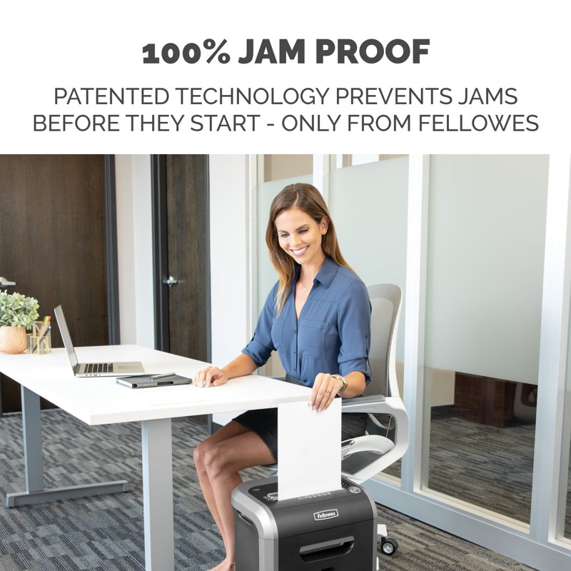 Jam-Proof Cross-Cut Paper Shredder 16-Sheet Capacity with Safety & Quiet Features