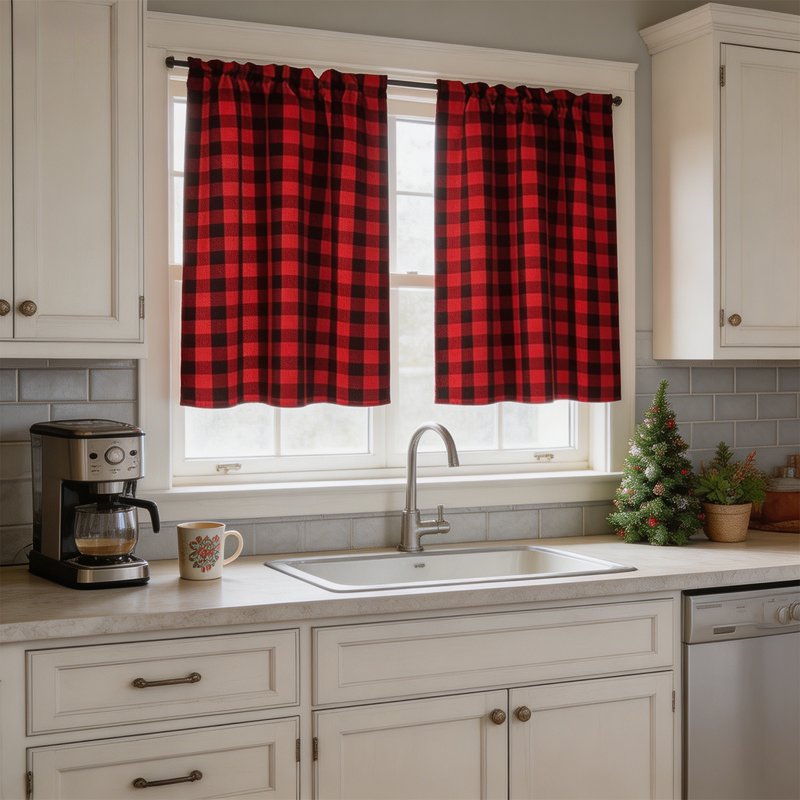 Nylon Cafe Curtains 2 Panels Light Filtering Heat Insulating Window Coverings