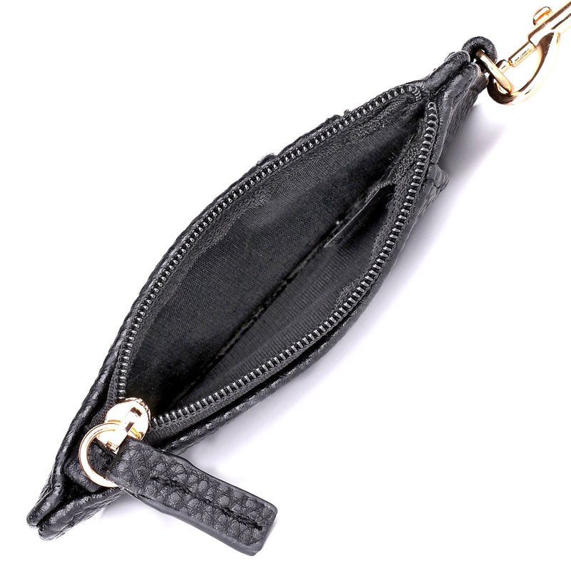 Women's RFID Convertible Lanyard with Card Slots & ID Window - Vegan Leather