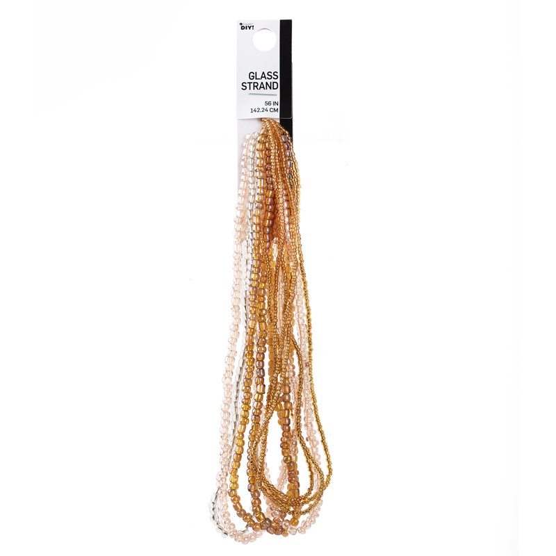 Seed Bead Set 8-Strand Pink Gold Silver Jewelry Making Supplies - 2 Pack