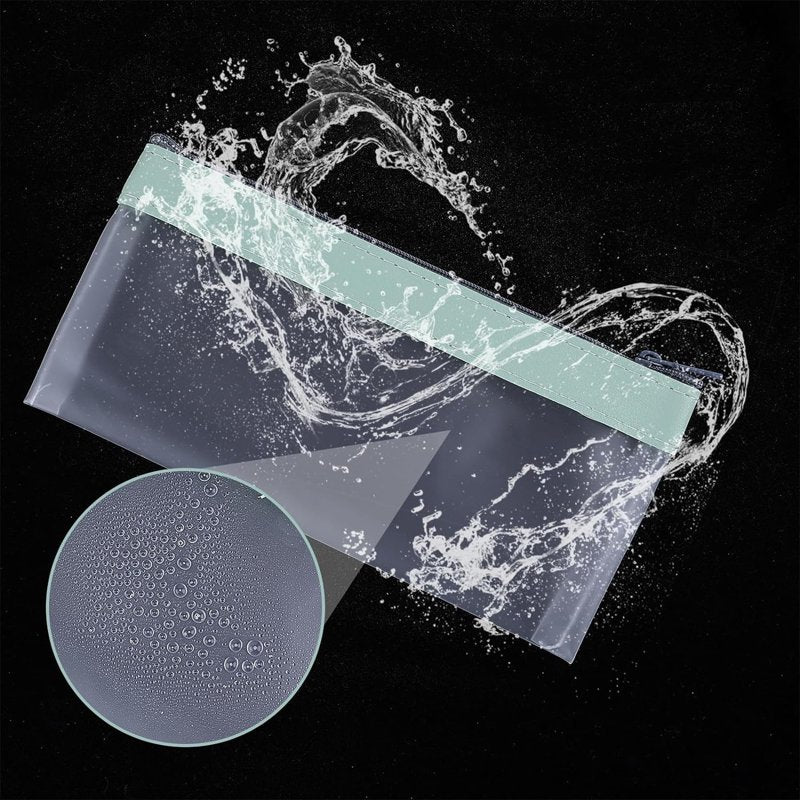 Clear Zipper Money Bags Set - Cash & Coin Organizer, Wallets & Deposit Pouches