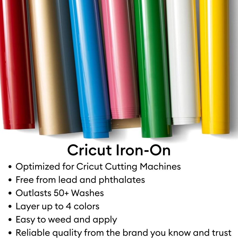 Rainbow Iron-On Materials Bundle for Cricut DIY Crafts